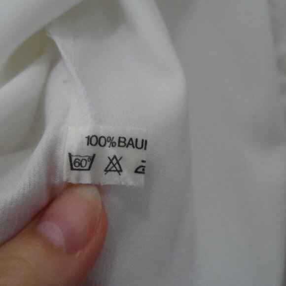 Vintage, Cotton Poplin Lace Blouse Button Down , long sleeve - Picture 12 of 15